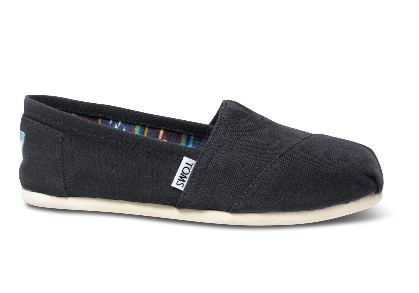 Toms Classics Canvas - Womens Alpargata Espadrilles - Black - NZ - 210645OEQ